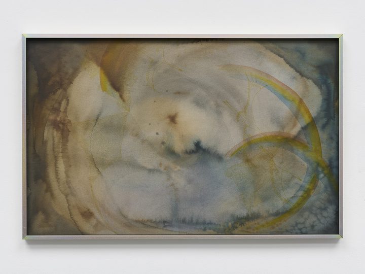 Marguerite Humeau - a circular piece of land as an access to the nets of spacetime III (the disappearance of the bird and double rainbow) - 1